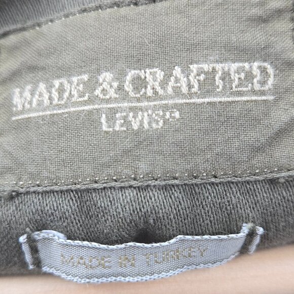 Levi's Made and Crafted Olive Green 100% Cotton Made in Turkey Utility Jacket 1 - Picture 10 of 14